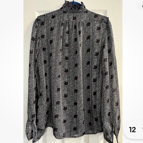 ba&sh Black and Gray Patterned Blouse Size L - Picture 6 of 7